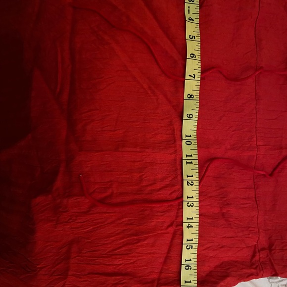 Cute Little Red Dress Ruffle Shoulders Fits S / M No Stretch Anti wrinkle Shein - Picture 5 of 5